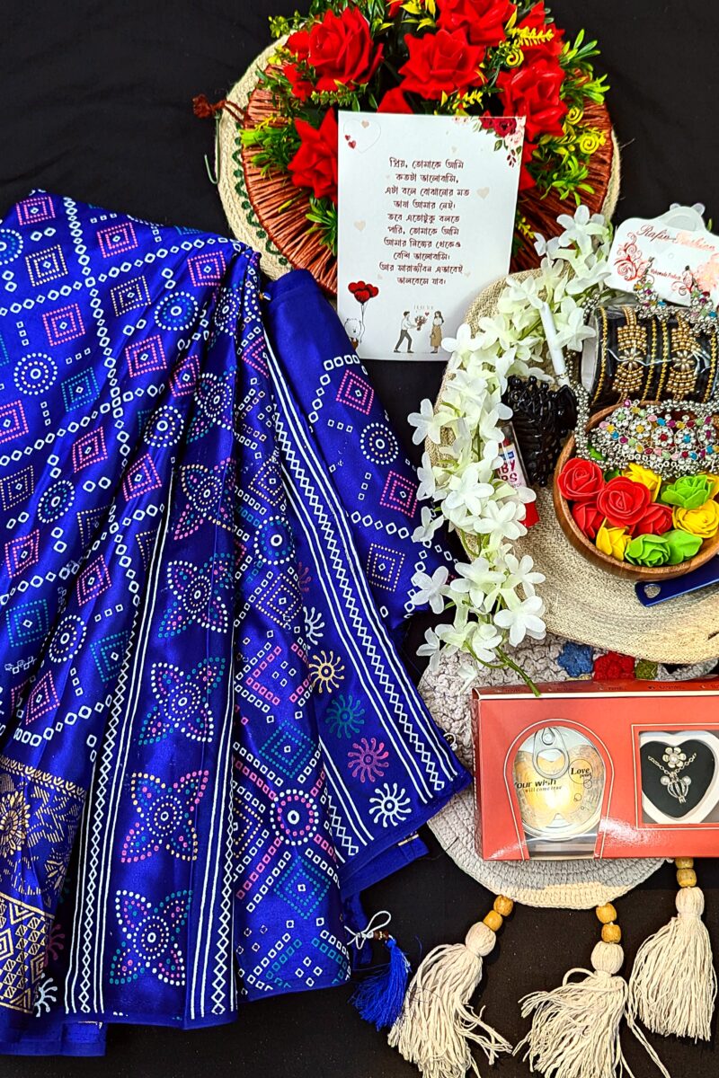 Special Combo - নীল শাড়ী